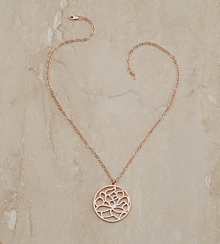 eco friendly Lotus Flower Pendant in Rose, Cindy Crawford Pick